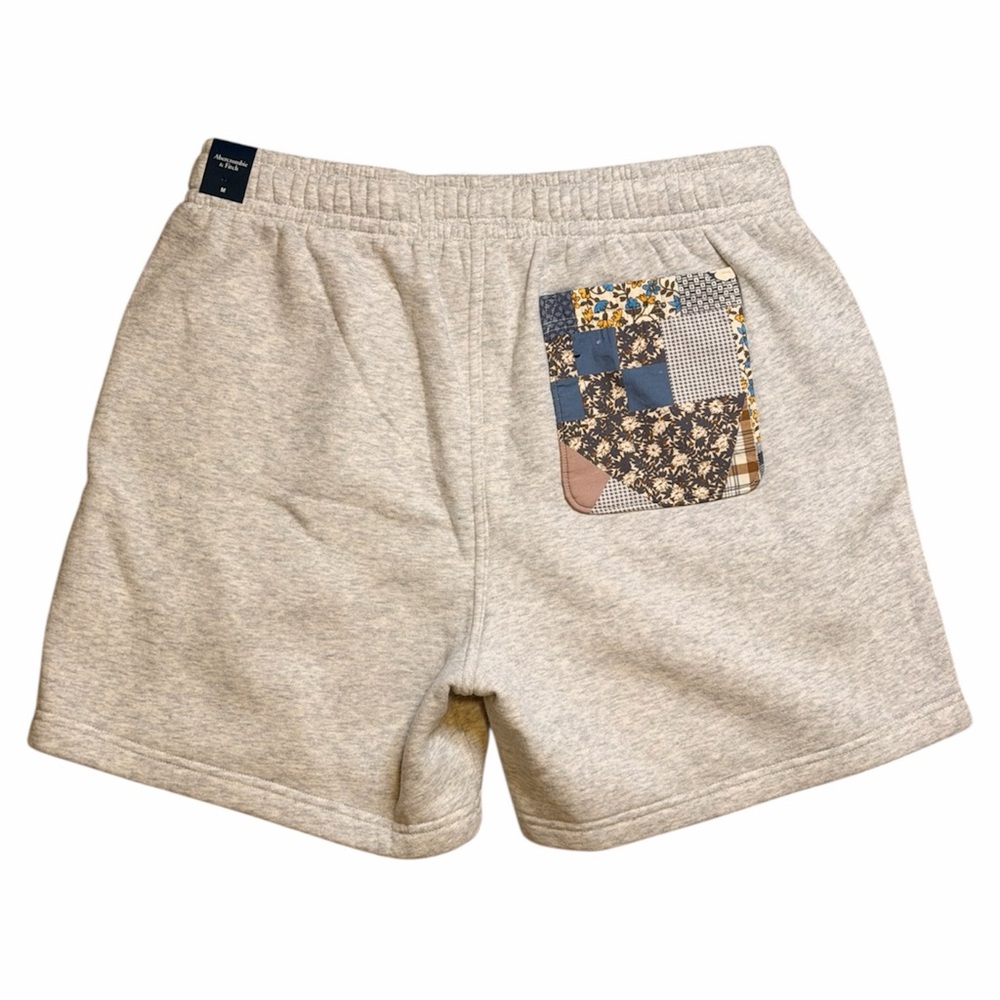 Abercrombie Grey Shorts Patchwork Medium NWT NWT - image 4